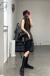 Boris Bidjan Saberi cotton skirt German handmade comfortable WSKIRT 2 F0401T-HEI black